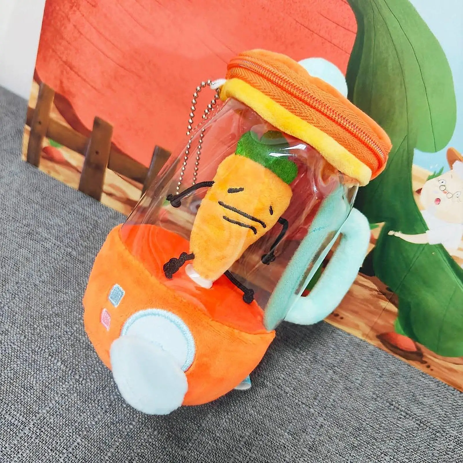 Carrot Juicer Plush Toy Novelty Portable Soft for Children Boys Girls Kids