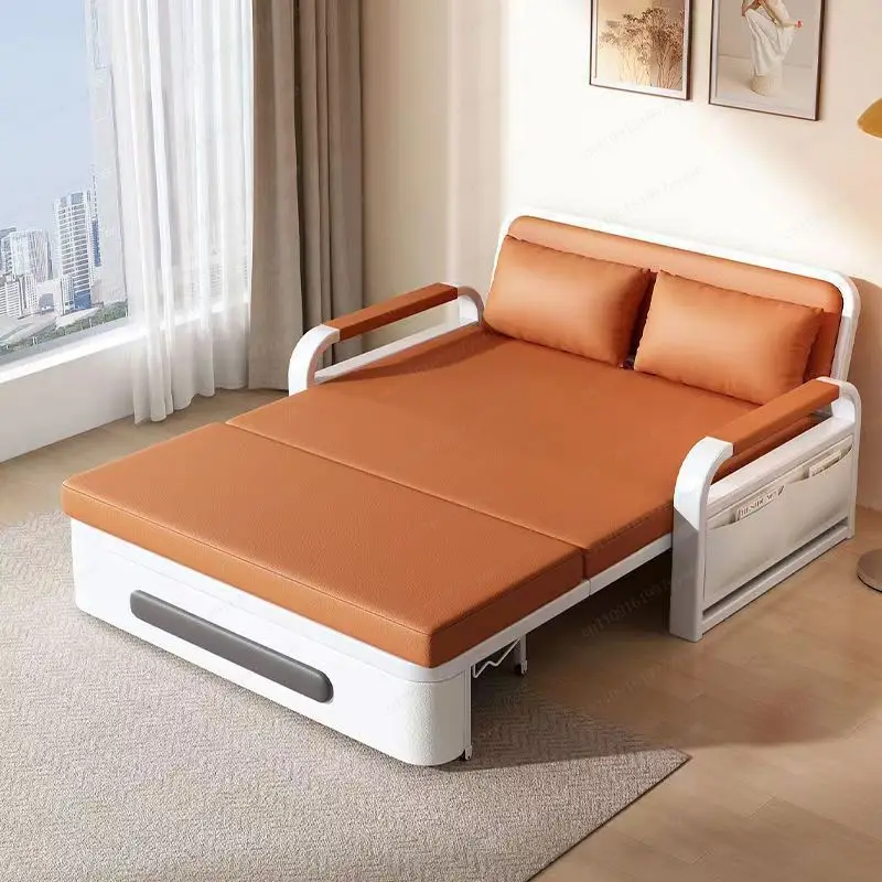 Modern dual-purpose retractable folding sofa bed multifunctional flat bedroom living room hotel