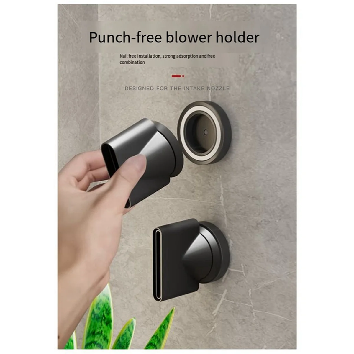 FZFZ 4 Pcs for LF03 Air Nozzle Stand Accessories No Punching Leifen Hair Dryer Magnetic Absorption Storage Hanger
