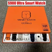 7 pulseiras de relógio novo s900 ultra smartwatch 2.2hd  tela circular monitoramento ecg reloj inteligente com capa protetora 1
