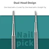 3Pcs Ingrown Toenail Correction Tool Set, Stainless Steel Double-Ended Nail Files, Paronychia Care, Foot Cleaning Tools 3