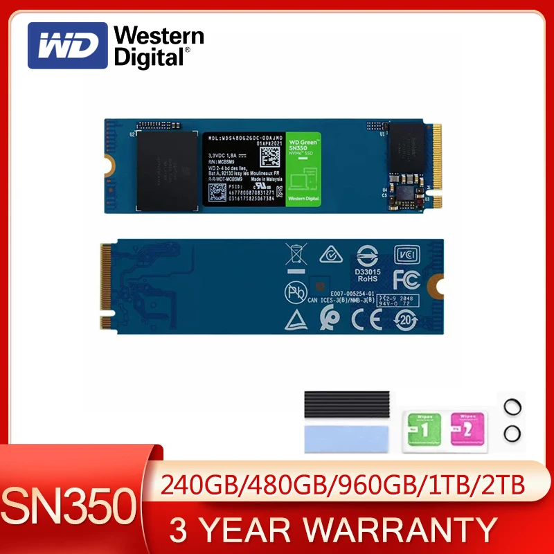Original Western Digital WD Green SN350 NVMe SSD PCIe 3.0 M.2 2280
