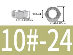 Premium Stainless Steel Hexagon Nuts - Coarse & Fine Thread, Various Sizes (20pcs  10 -24)