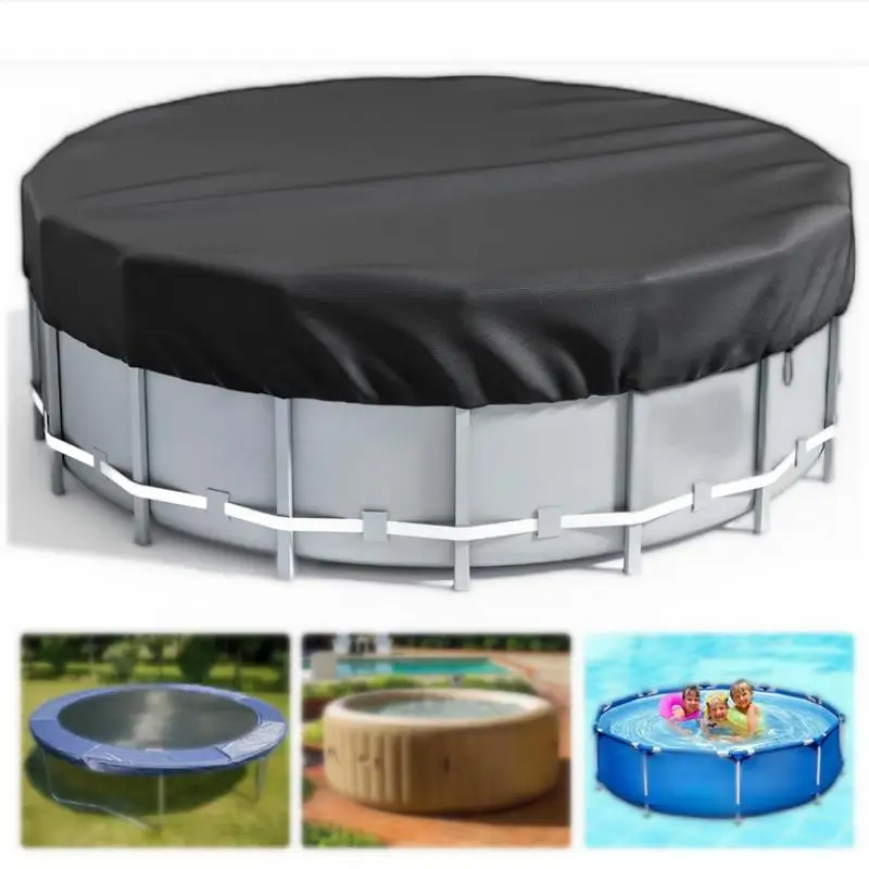 8/10/12FT Round Swimming Pool Covers For Aboves Ground Pools Hot Tub Cover Solar Covers Heavy Duty Tear Resistant Pool Cover
