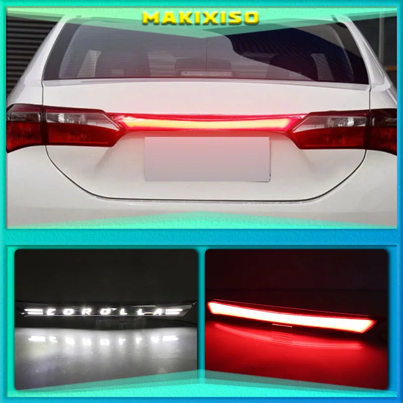 

For Toyota Corolla Altis 2014 2015 2016 2017 2018 Car LED Rear Fog Lamp Bumper Light Brake Light Dynamic Turn Signal Reflector