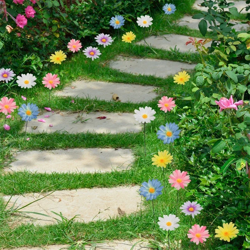 Garden Yard Art Butterfly/Flower/Bird/Flamingo/Mushroom Stakes Decoracion Outdoor Decor Gardening Decoration Decorative Stake