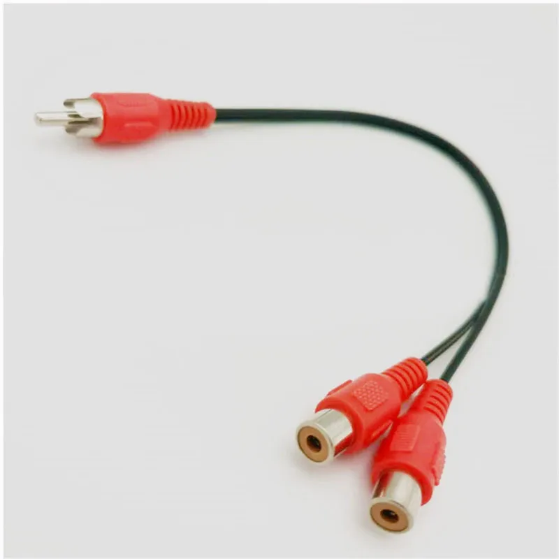 Dual RCA Female to RCA Male Audio Y Splitter Cable - Premium Audio Adapter
