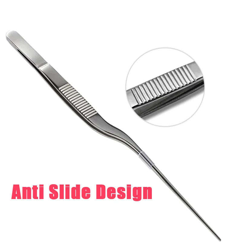 1 Piece Ear Nose Earpick Wax Removal Forceps Angled Clamp Nasal Tool Curved Earwax Tweezers Clip Eyelash Remover Cleaner Tweezer 5