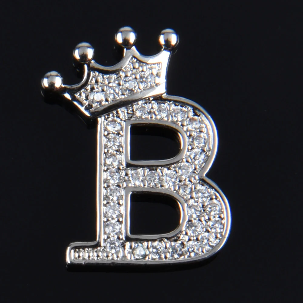 Hot Sale Metal Croc Shoe Charms Crown Letter Bling Rhinestone Shoes Decorations High Quality Butterfly Wristband Accessories