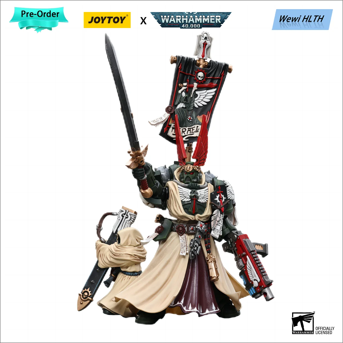 [Pre-Ordine] Joytoy 1/18 Action Figure Anime Warhammer 40K Dark Angels Supreme Grand Master Azrael Giocattoli Modello Da Collezione Militare