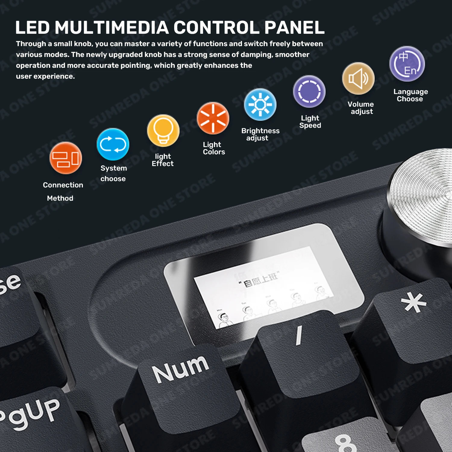Teclado Mecânico sem Fio Gaming Teclado com Fio Bluetooth Rgb Hotswap Gamer 104key 2.4g Langtu-lt104 - Imagem 4