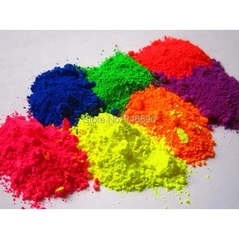 Fine Powdered Color BLue,Green,Red,Pink,Yellow,Orange Purple NEON Pigment Nail Polish Making Soapmaking Candles Resin Cosmetic
