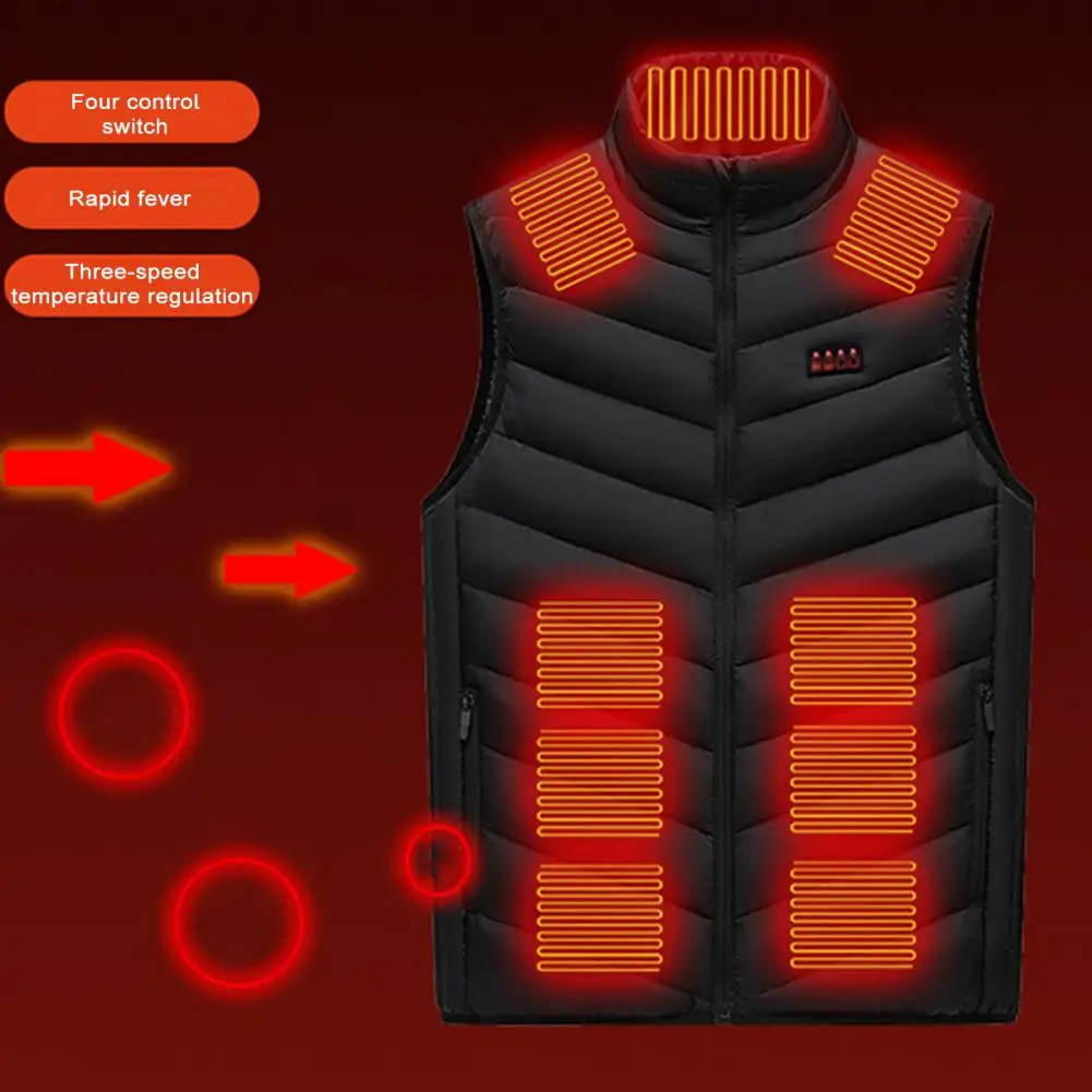 

Durable Tear-resistant Vest Winter Usb Vest Jacket for Men Women Windproof Electric Waistcoat Coat with 21 Heating Areas Stand