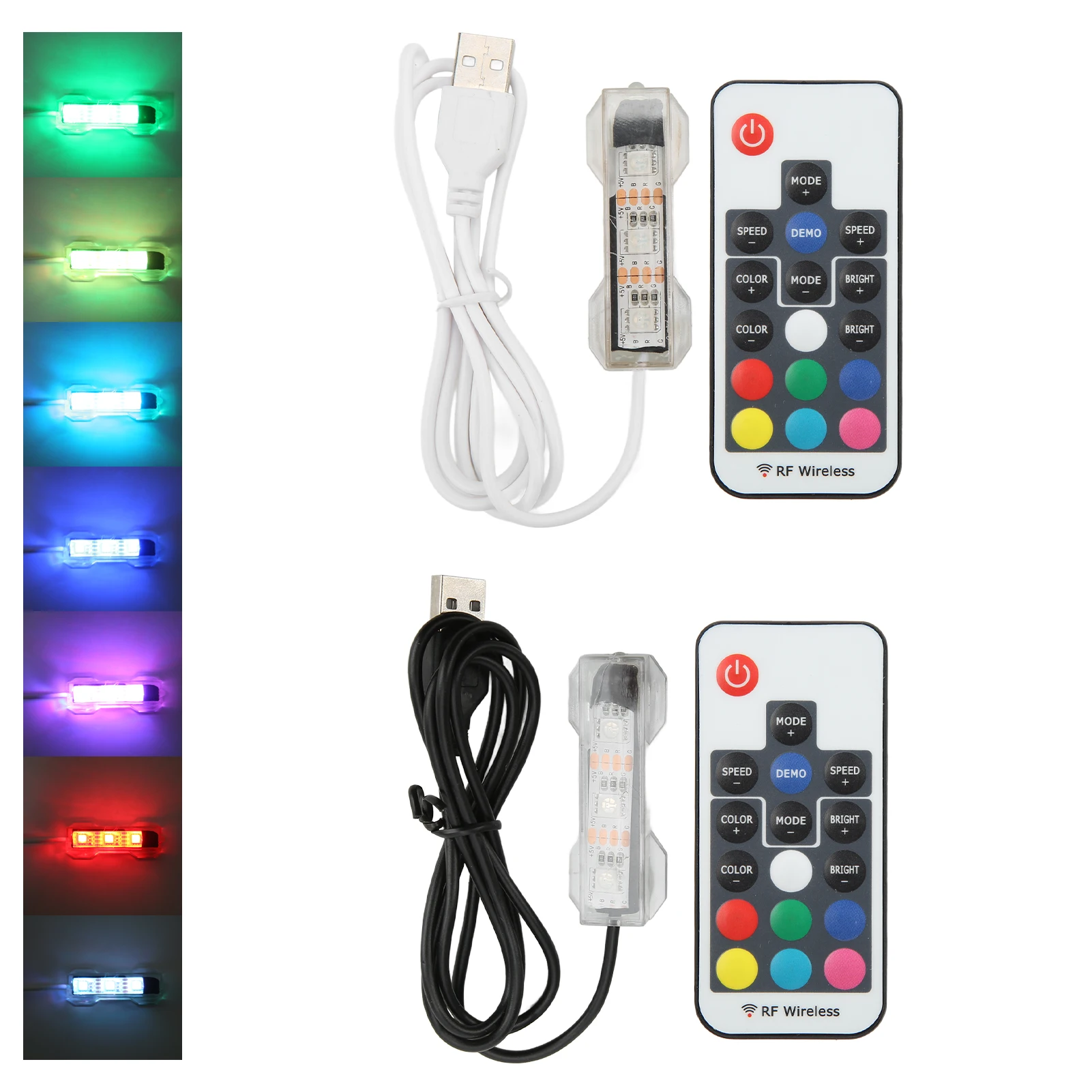 USB Charging Underwater Light LED Aquarium Light Colorful Weight Split Type for Small Medium Fish Aquarium Light Aquarium Lamp