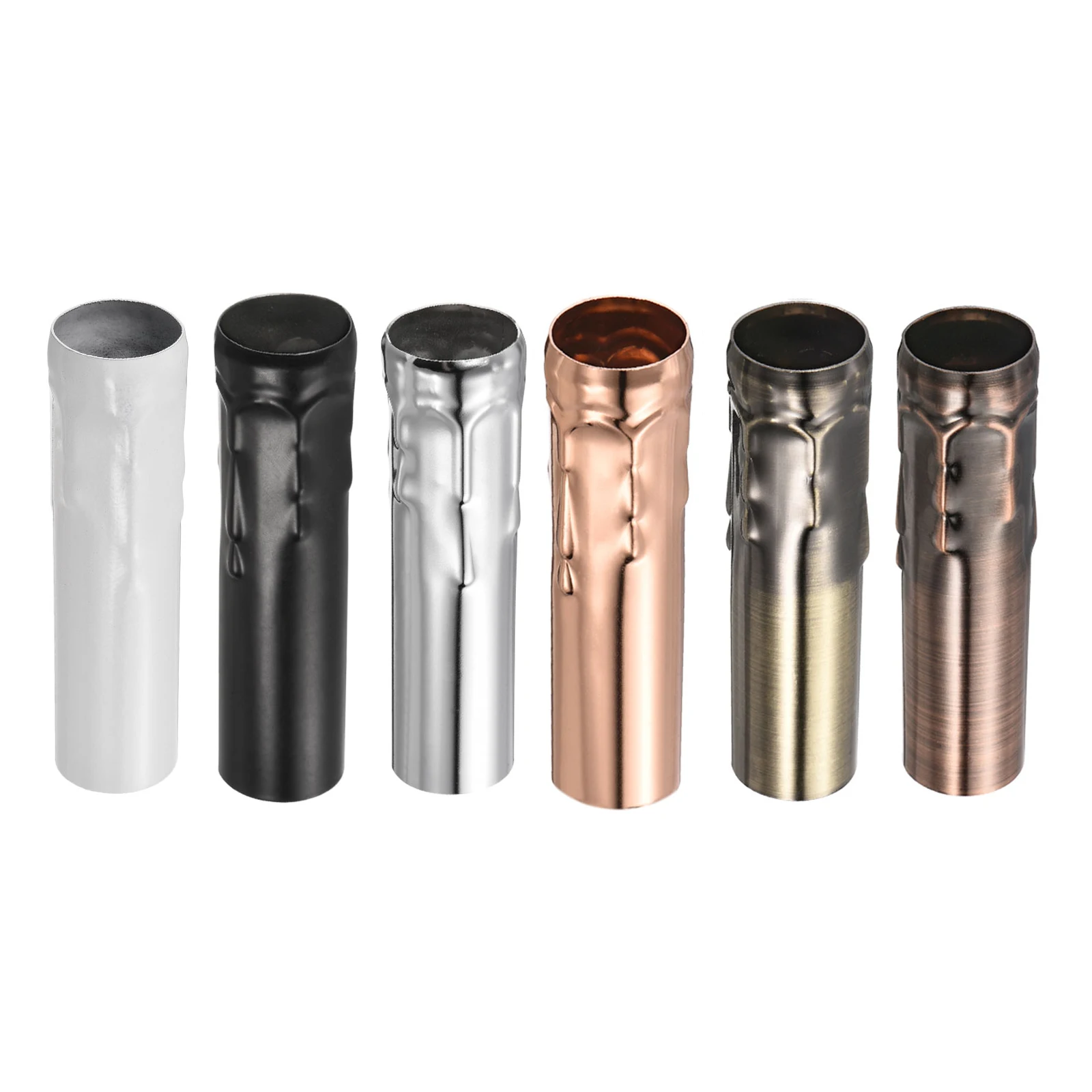 Candle Light Socket Covers 6Pcs 4Inch Tall Chandelier Sleeves Bulb Light Base Holder Candle Covers Sleeves for Lighting Fixtures
