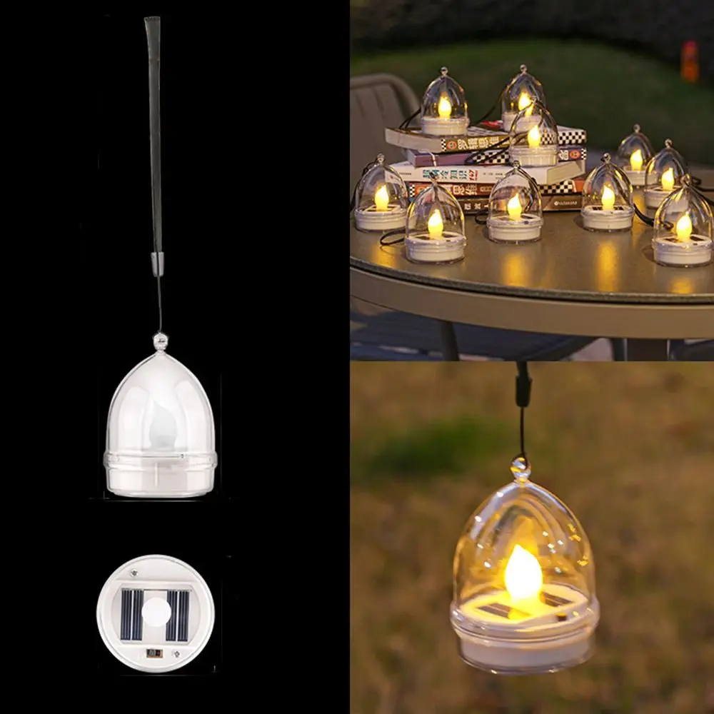 

Flameless Solar Candle Lamp Creative Warm Light Waterproof Solar Tea Lamp LED Flickering Landscape Candle Lights Patio