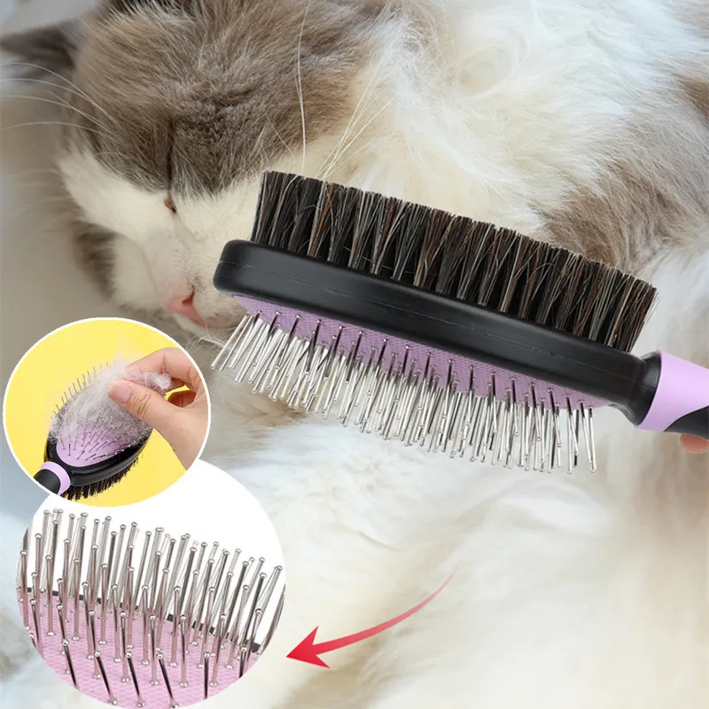 Cat Comb Massage Cat Brush Double Sided Combs for Cats Hair Removal