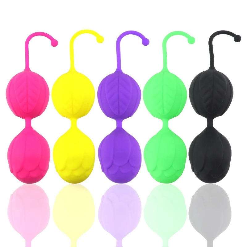 Vagina Balls Rose Shaped Silicone Double Head Adult Female Manual Vaginal Massager Orgasm Women G-point Stimulator Sex Toys