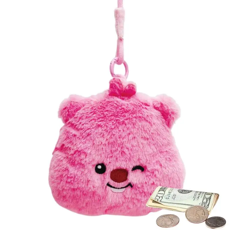 

Change Purse Plush Doll Small Coin Purse Mini Cartoon Bag Soft Stuffed Animal Pouch Wallet Fluffy Kawaii Bag For Kids Girls