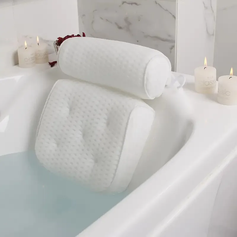 Luxury Ergonomic Spa Bath Pillow with Non-Slip Suction Cups 3