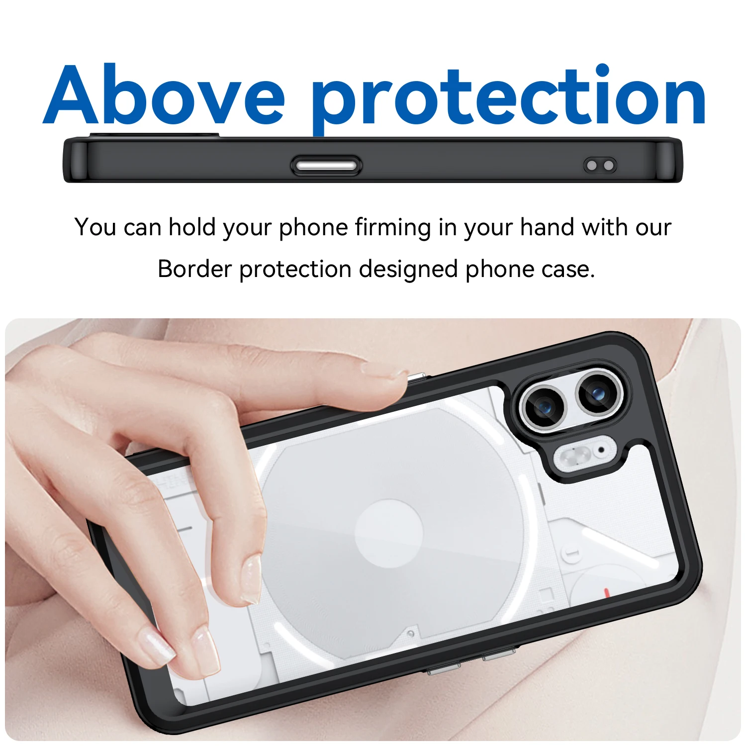Custodia KNOXS Per Nothing Phone 2A, Trasparente Anti Ingiallimento, TPU Antiurto Paraurti E Dorso In PC, Sottile E Leggera - 4