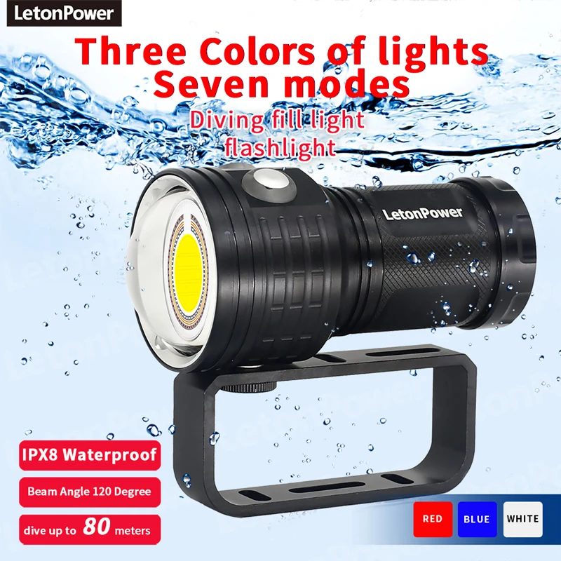 letonpower-underwater-photography-light-highlight-12000lumens-cob-lamp-led-diving-flashlight-100m-waterproof-video-torch