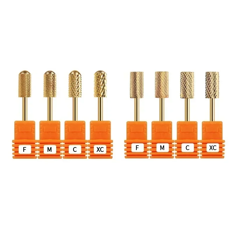 Golden Tungsten Carbide Nail Drill Bit for Manicure and Pedicure Accessories
