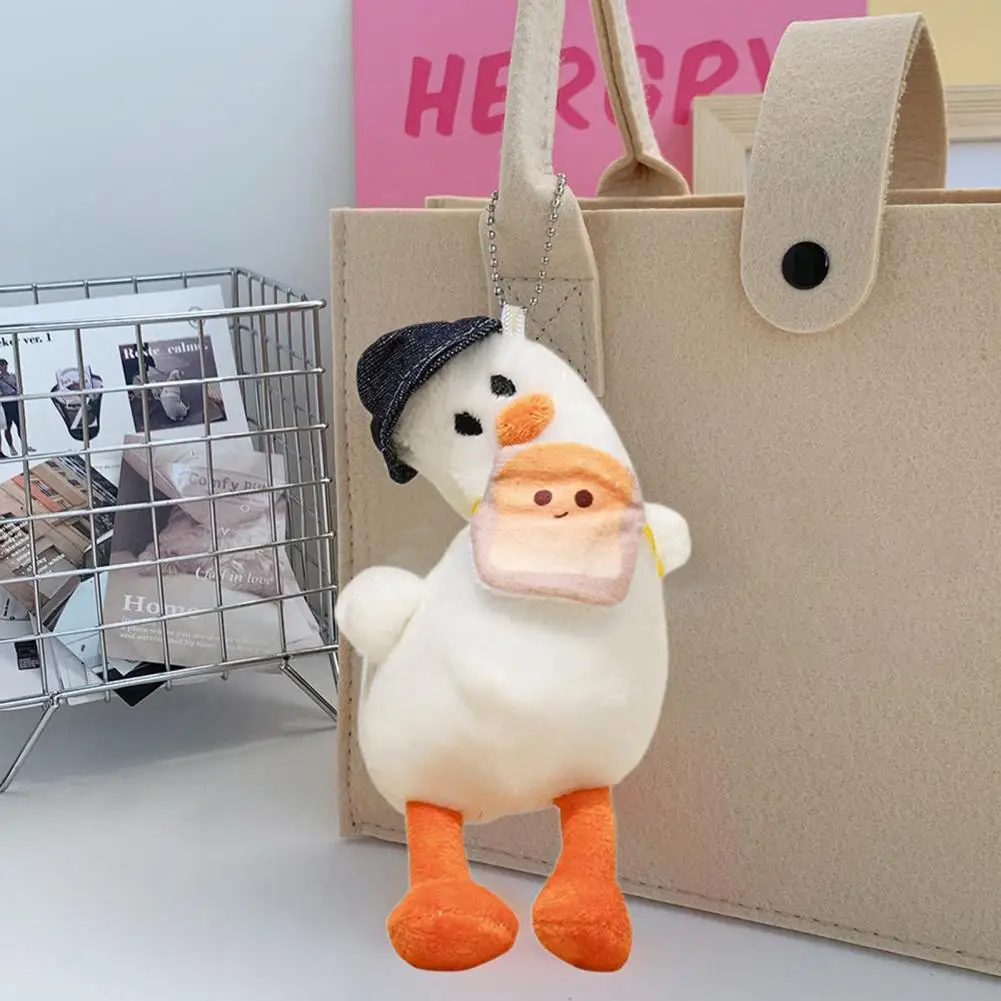 

Pp Cotton Filling Pendant Adorable Plush Pendant Crooked Neck Duck Doll Keychain Soft Cute Duckling Toy for Bag or Hanging Rope
