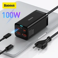 Baseus 100W 65W GaN Charger Desktop Laptop Fast Charger 4 in 1 Adapter For iPhone 13 12 Pro Max  Phone Charger Xiaomi Samsung