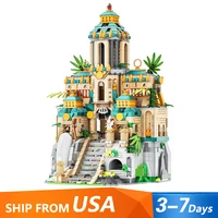 Movie Game MOC-172184 Medieval Castle The Lost Temple Building Blocks Set Architecture Model Toys Gift for Adults Kids 1395 PCS 1