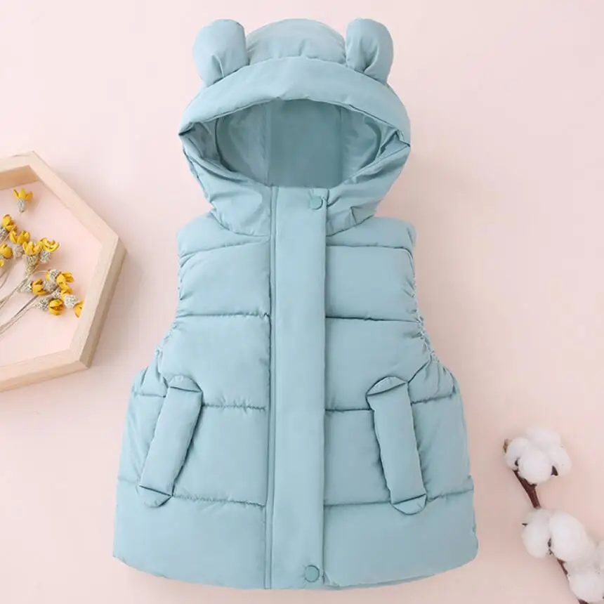 Giacca Invernale Senza Maniche Per Bambini - Gilet Imbottito Con Cappuccio, 2-8 Anni - Foto 9