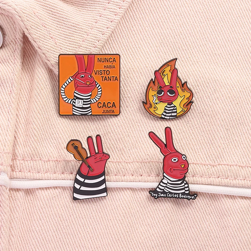 Humor Comedy Movies Character Enamel Pins Brooch Cartoon Red Eared Animals Badge Backpack Lapel Pin Accessories Gift for Friends Image 7