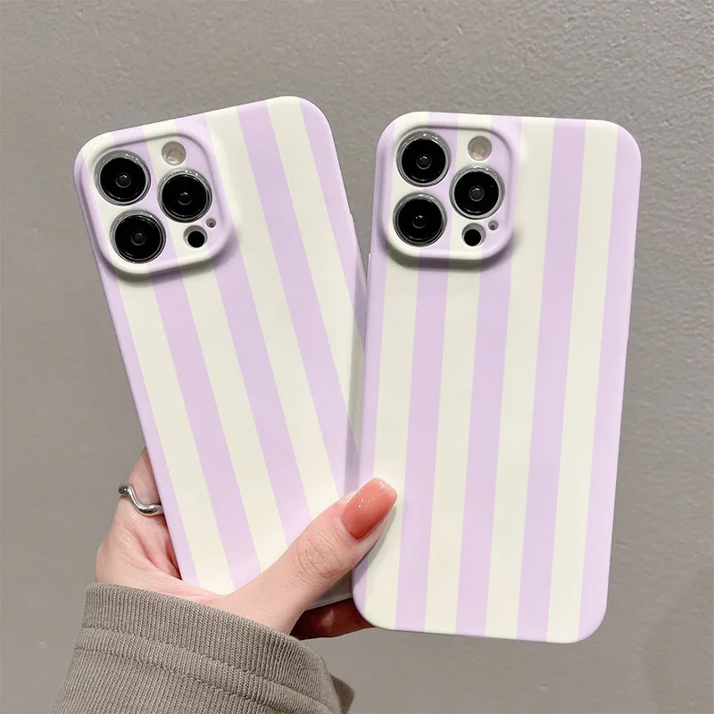 Purple Stripe Phone Case Cover