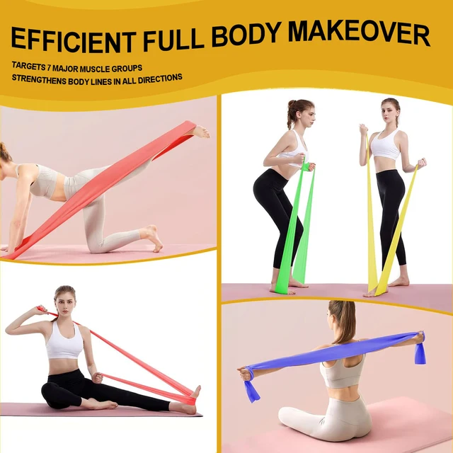 Resistance Bands for Working Out,Free Elastic and Exercise Bands Set for Suitable for Rehab, Yoga, Pilates, Gym, Home Exercise 6