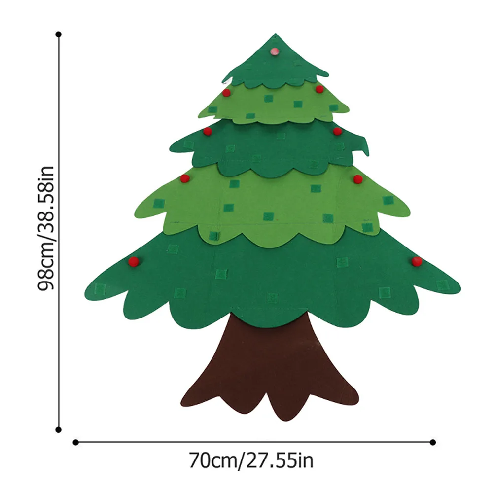 DIY Felt Christmas Tree Christmas Decoration for Home Navidad 2026 New Year Christmas Ornaments Santa Claus Xmas Kids Gifts