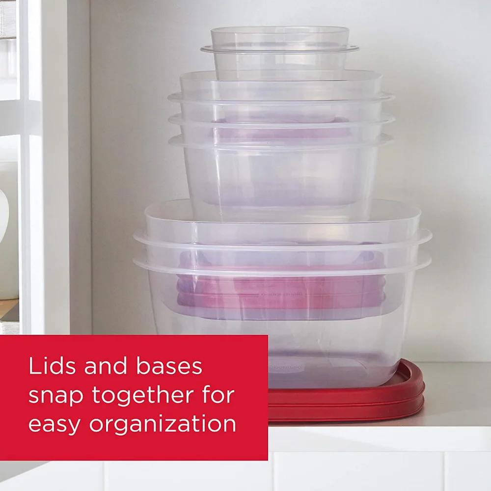 Rubbermaid Easy Find Lids Food Storage Containers, 8.5 Cup, 2-Piece