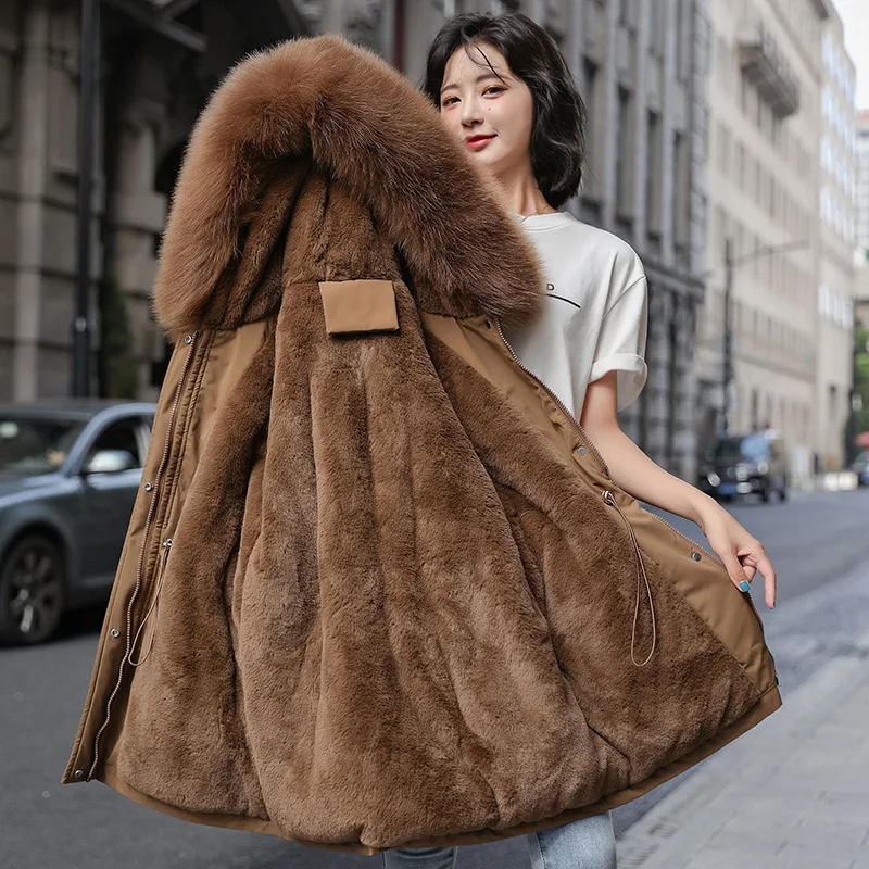 winter jacket women 2022 female coat Hooded Slim Outwear woman long parka  Faux fox fur Cotton Padded abrigos mujer invierno - Price history & Review, AliExpress Seller - SIJIMZ Official Store