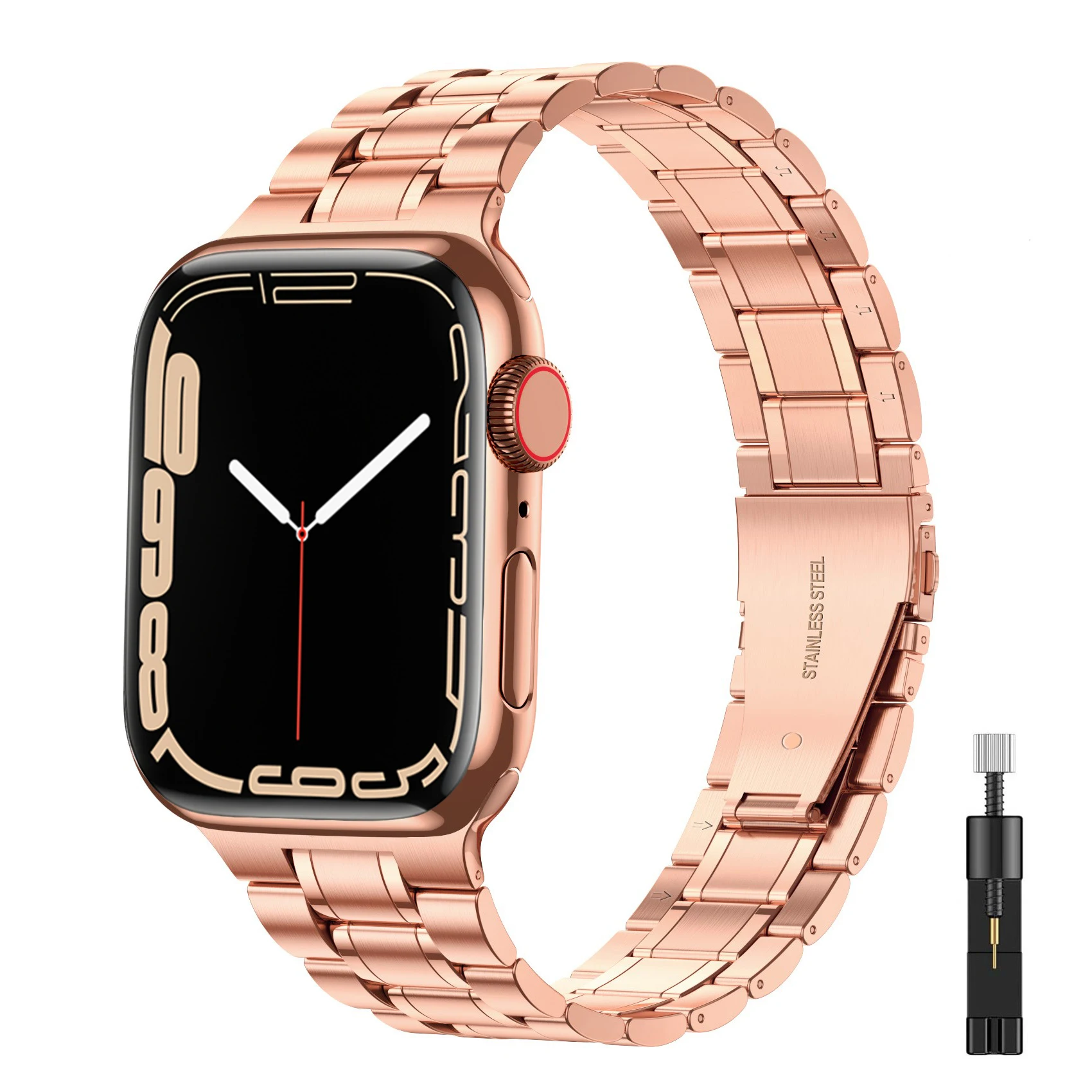 case+Strap for Apple watch Ultra band 44mm 40mm 45mm 41mm 42mm 38mm Metal Stainless Steel bracelet iWatch Series 3 5 6 SE 7 8