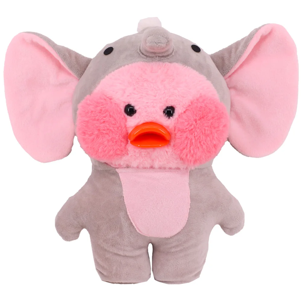 Kawaii Animal Clothing for 30Cm Yellow Duck Doll Clothes lalafanfan Accessories Plush Jumpsuit Panda/Elephant Shape Girl Gift doll clothes,plush toy accessories