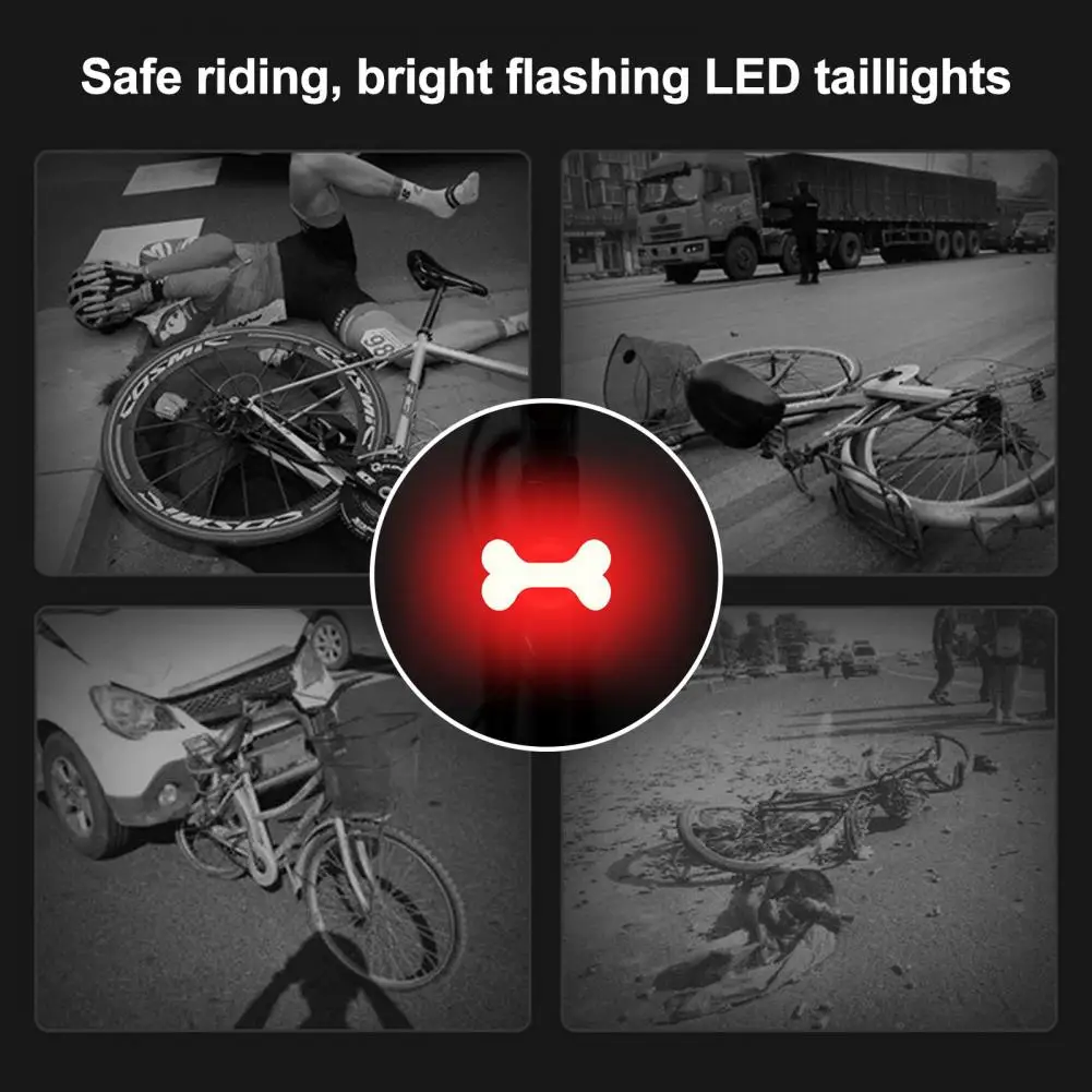 

Night Riding Safety Light High Brightness Waterproof Bicycle Rear Light Rechargeable Tail Light with Multiple Modes Enhance Bike