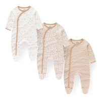 Kiddiezoom 3 Pcs/Lot Autumn Winter Long Sleeve Casual Sweet Baby Girl Romper 100%Cotton Soft Newborn Jumpsuits Clothes 2