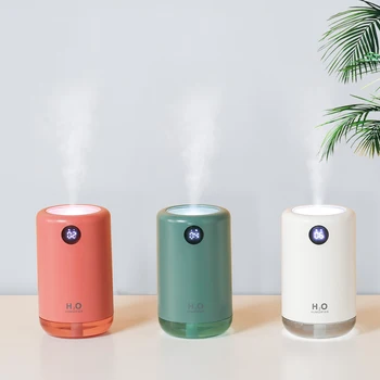 0.5L Ultrasonic Humidifier Projector Dual Spray Function Rechargeable DC5V 2000mAh Spray Desk Mini USB Humidifier For Household 1
