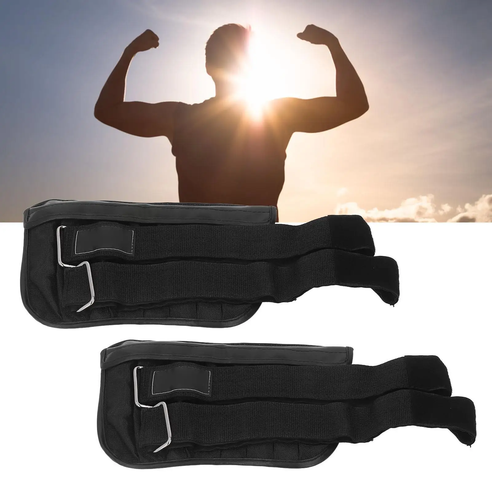 Adjustable Ankle Wrist Weights 1-6kg Sandbag-Fitness Training Straps for Bodybuilding & Running-1 Pair