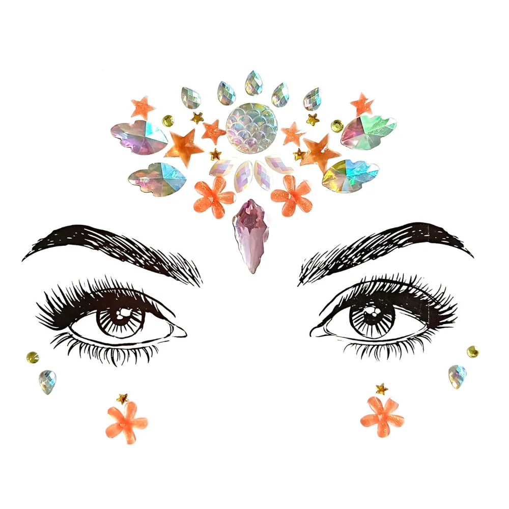 Glittery 3D Rhinestone Metallic Face Tattoos Stickers For Women Perfect For  Parties And Events Fast DHL Shipping From Aumax, $1.03
