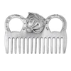 Aluminum Alloy Horse Comb Mane Tail Pulling Comb Metal Horse Grooming Comb Tool Horse Riding Equipment 6.5IN / 3.9IN 1