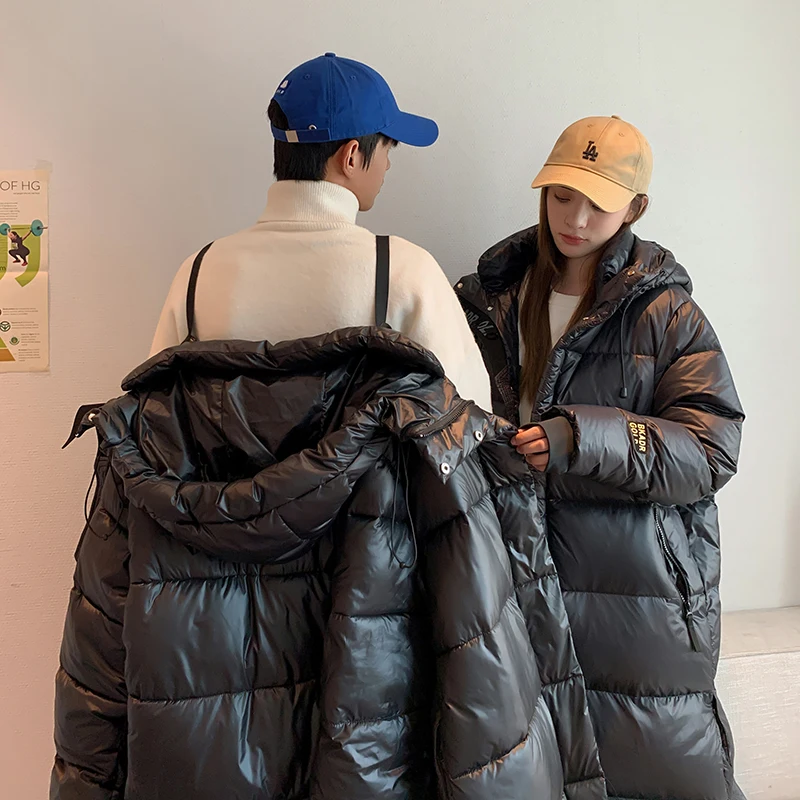 

Black gold eight grid 2023 new down jacket for men and women, long and thickened for couples, winter fashion trend, no wash