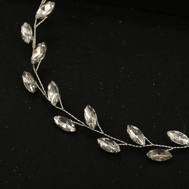 Silver Color Bridal Tiaras Headbands For Wedding Handmade Cheaper Crystal Women Hair Jewelry Girls Headpiece Headdress hair accessories bridal hair accessories crown headband