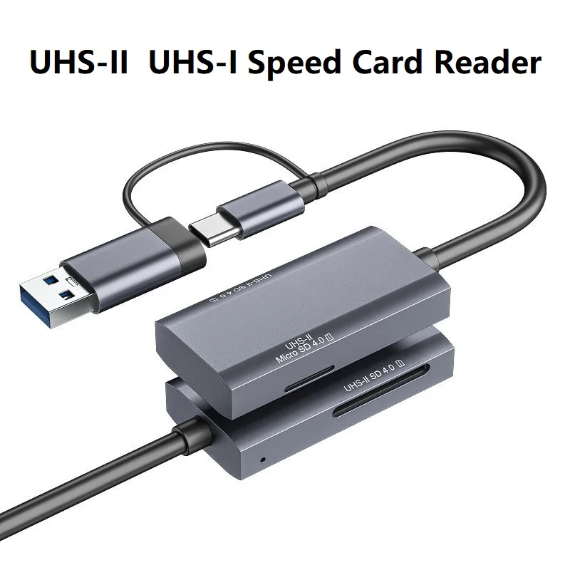 SD 4.0 Card Reader USB C to Micro SD Card Adapter memory card reader for SD/Micro SD/SDHC/SDXC/MMC/UHS-II/UHS-I