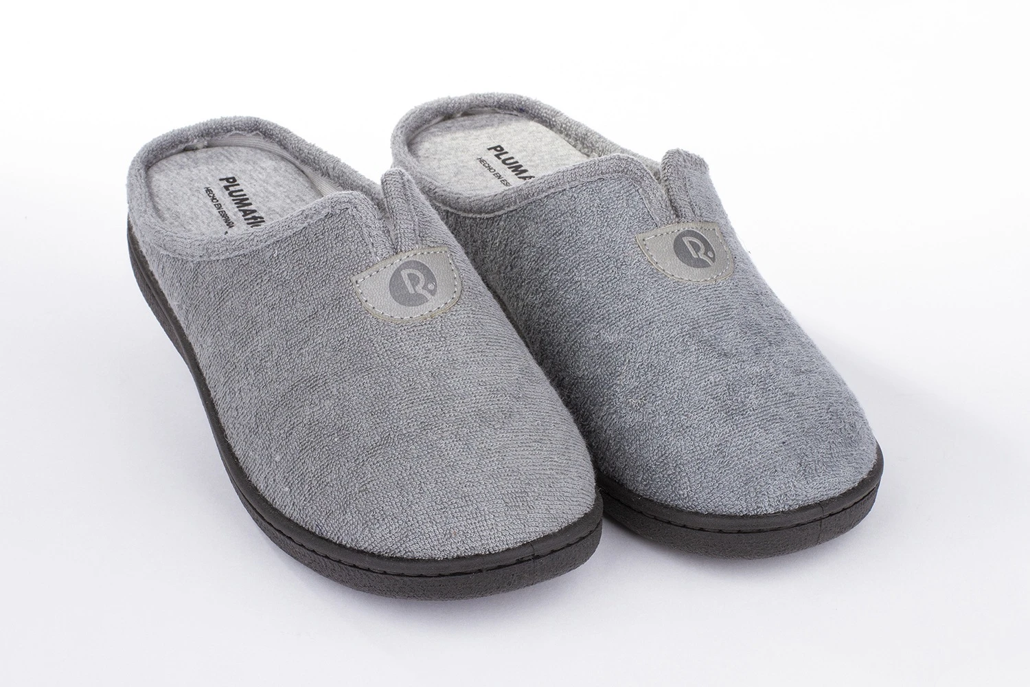 Zapatilla Estar por Casa, Zapatillas Plumaflex 12104 fucsia, azul y gris, Hechos en España, Pantuflas para Mujer Verano, Zapatillas de Algodón Cuarto de Baño, Pantufla Mujer, Plantilla Gel, Zapatillas Toalla -