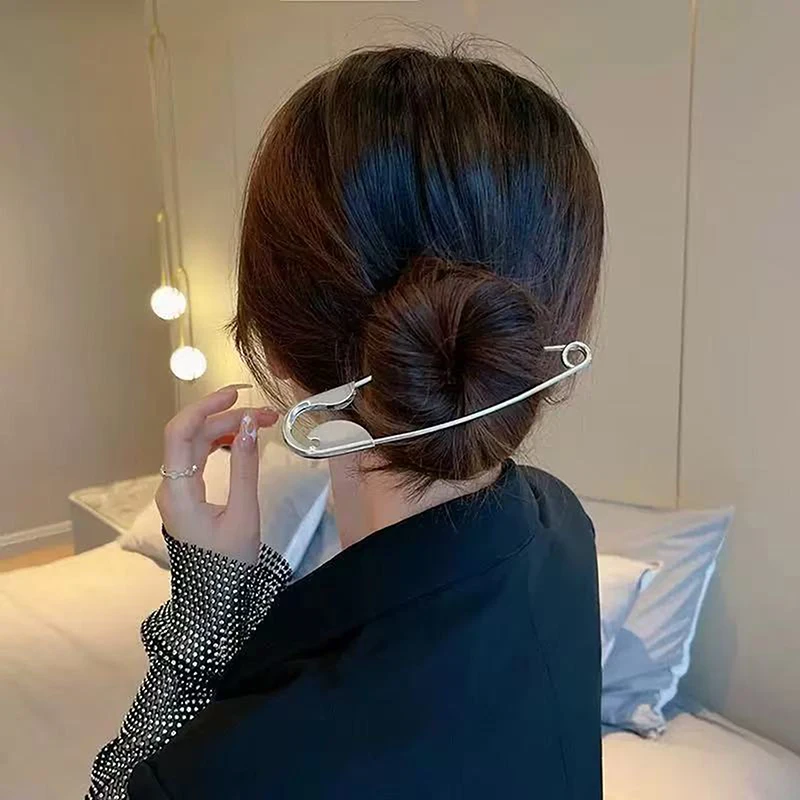 Neue Damen-Kopfbedeckung Haaraccessoires Modische Große Sicherheitsnadeln Haargabeln Haarclips – Detail 3